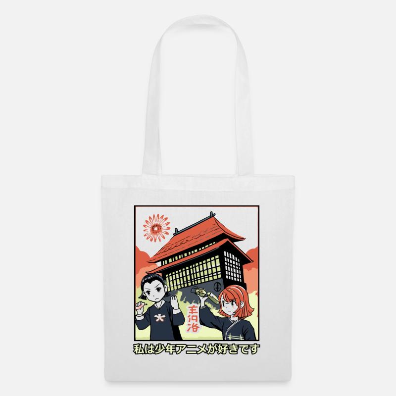 Ich liebe Shounen-Anime - Stoffbeutel - Weiß