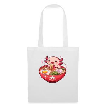 Mais d’abord, l’axolotl sucré mange des ramen - Sac en tissu - blanc - Devant