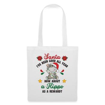 I Want A Hippo For Christmas Cute Hippos - Tote Bag - white - Front