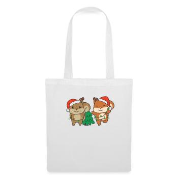 Squirrel, Christmas, Winter, Animals, Squirrel - Tote Bag - white - Front