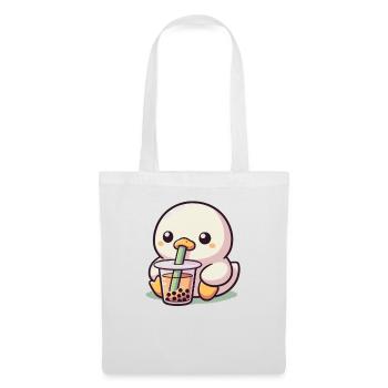 Kawaii Duck Bubble Tea Boba Duck - Tote Bag - white - Front