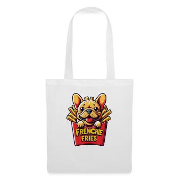 Frenchie Fries - Frites sucrées de bouledogue français - Sac en tissu - blanc - Devant