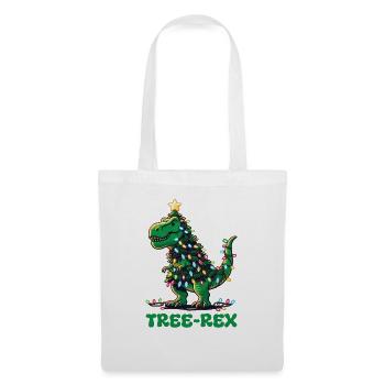 Tree-Rex lustiger Dinosaurier Wortspiel T-Rex - Stoffbeutel - Weiß - Vorne