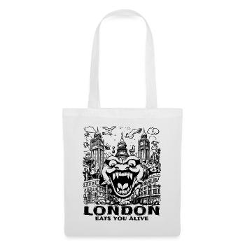 Londres est un monstre, il vous dévore vivant - Sac en tissu - blanc - Devant