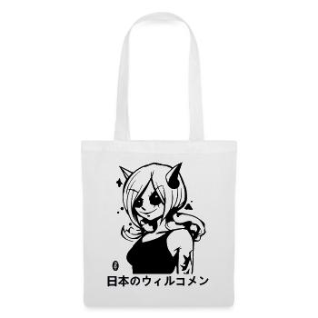 Welcome to Japan: Evil Elf Anime Girl - Tote Bag - white - Front