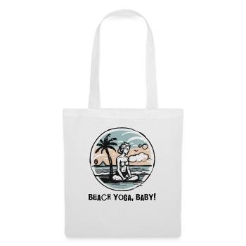 C’est le yoga de plage, bébé - Sac en tissu - blanc - Devant