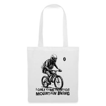 Alien ist nur für Mountainbiking hier - Stoffbeutel - Weiß - Vorne