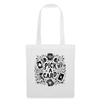 Choisissez une carte - cadeau magique pour les magiciens - Sac en tissu - blanc - Devant