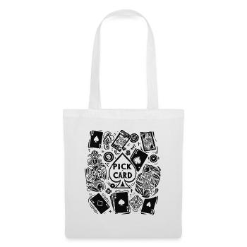 Choisissez une carte - cadeau magique pour les magiciens - Sac en tissu - blanc - Devant