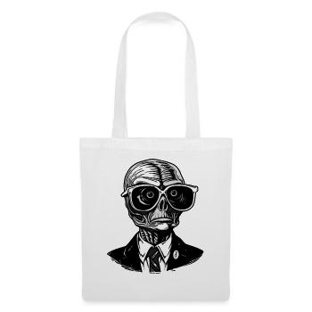 A gray alien politician with big glasses - Tote Bag - white - Front