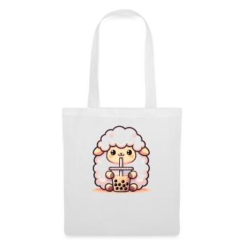 Kawaii Schafe Bubble Tea Boba Schaf - Stoffbeutel - Weiß - Vorne