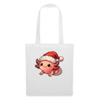 Axolotl Noël Axolotls mignons Joyeux Noël - Sac en tissu - blanc - Devant