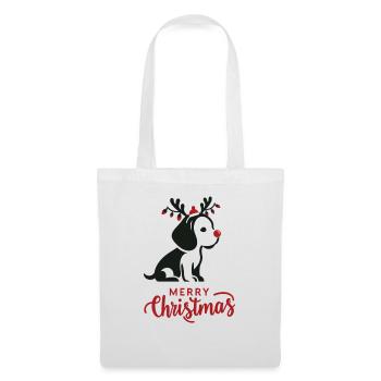 Beagle Noël Hiver Animaux Chiens - Sac en tissu - blanc - Devant