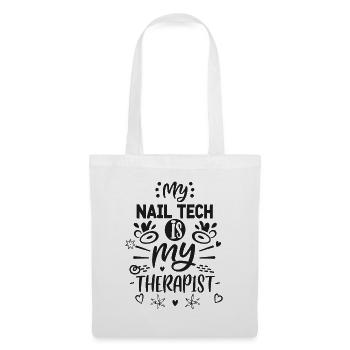 My Tech Nail Is My Therapist Nail Art - Tote Bag - white - Front