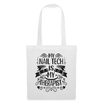 My Tech Nail Is My Therapist Nail Art - Tote Bag - white - Front