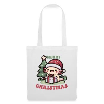 Axolotl Noël Axolotls mignons Joyeux Noël - Sac en tissu - blanc - Devant