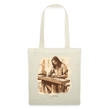 Jesus Josef: Der urprüngliche Zimmermann - Stoffbeutel - Natur - Vorne