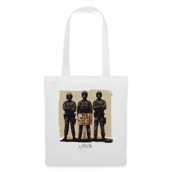 Street Art: We Just Want Ice Cream - Tote Bag - white - Front