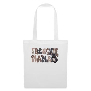 French Bulldog Groovy Frenchie Mama - Stoffbeutel - Weiß - Vorne