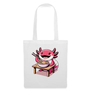 Mais d’abord, l’axolotl sucré mange des ramen - Sac en tissu - blanc - Devant