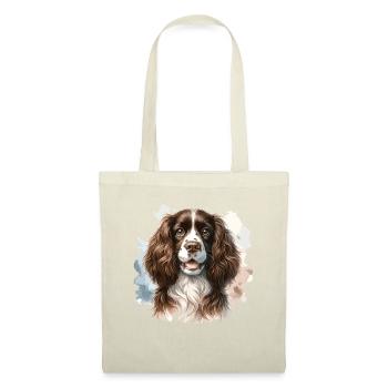 Aquarelle colorée anglais Springer Spaniel - Sac en tissu - nature - Devant