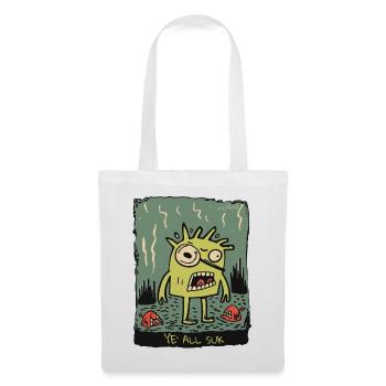 Angry Cartoon Creature: You Are All Goofy - Tote Bag - white - Front