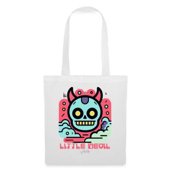 Style de dessin animé moderne : Petit diable - Sac en tissu - blanc - Devant
