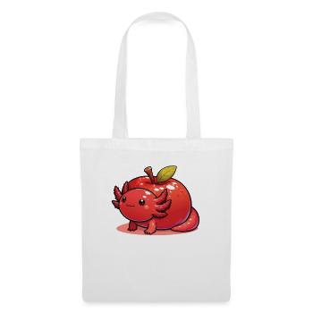 Pomme kawaii axolotl fruit mignon axolotls - Sac en tissu - blanc - Devant