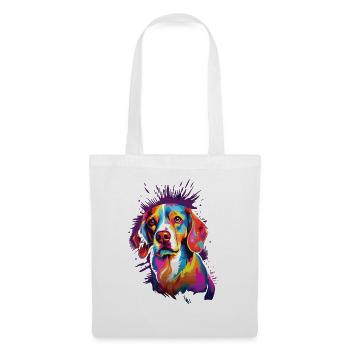 Watercolor Colorful Beagle - Tote Bag - white - Front