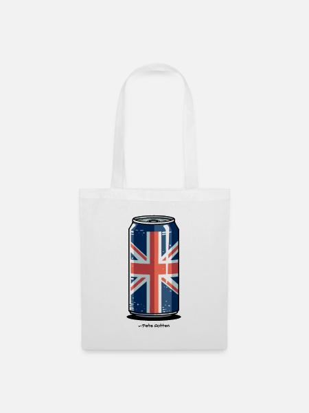Barry's Dose mit britischer Flagge - Stoffbeutel - Weiß