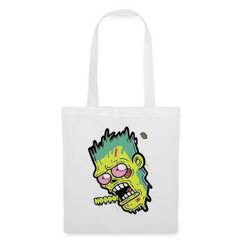 Cartoon Zombie Dit Non - Sac en tissu - blanc - Devant