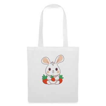 Lapin, lapin, animaux mignons, lapin de Pâques, - Sac en tissu - blanc - Devant