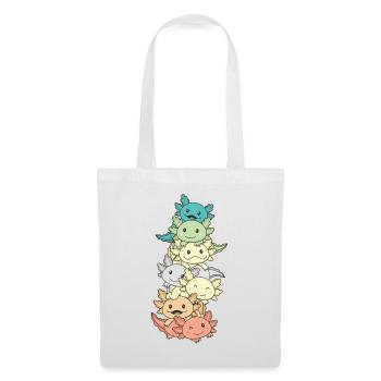 Genderfloren Flag Pride LGBTQ Axolotl Tower - Tote Bag - white - Front