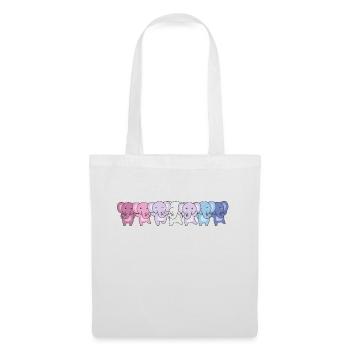 Bigender Flag Pride LGBTQ Cute Elephant - Tote Bag - white - Front
