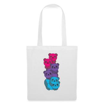 Androgynous Flag Pride LGBTQ Cute Panda - Tote Bag - white - Front