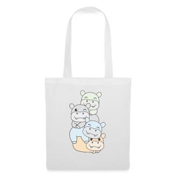 Unlabeld Flag Pride LGBTQ Cute Hippo - Tote Bag - white - Front