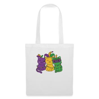 Déguisement de carnaval de chat de Mardi Gras - Sac en tissu - blanc - Devant