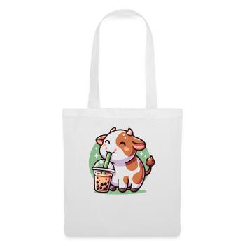 Kawaii Cows Bubble Tea Boba Cow - Tote Bag - white - Front