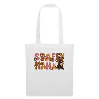 Staffordshire Bullterrier Groovy Staffy Mama - Stoffbeutel - Weiß - Vorne