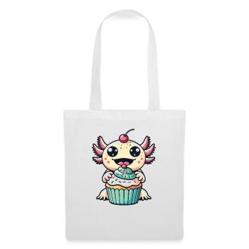 Muffin Anniversaire Cupcake Axolotl - Sac en tissu - blanc - Devant
