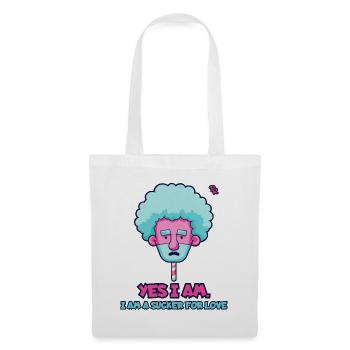 Je suis amoureuse de l’amour - Sac en tissu - blanc - Devant