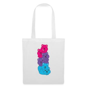 androgyn Flag Pride LGBTQ süße Quokka - Stoffbeutel - Weiß - Vorne