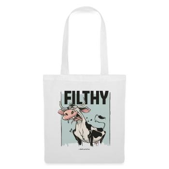 Disgusted cow, dirty and grubby - Tote Bag - white - Front