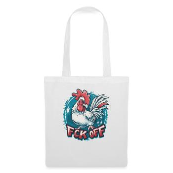 FCK OFF Poulet au coq - Sac en tissu - blanc - Devant