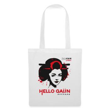 Japanische Geisha sagt "Hallo Gaijin" - Stoffbeutel - Weiß - Vorne