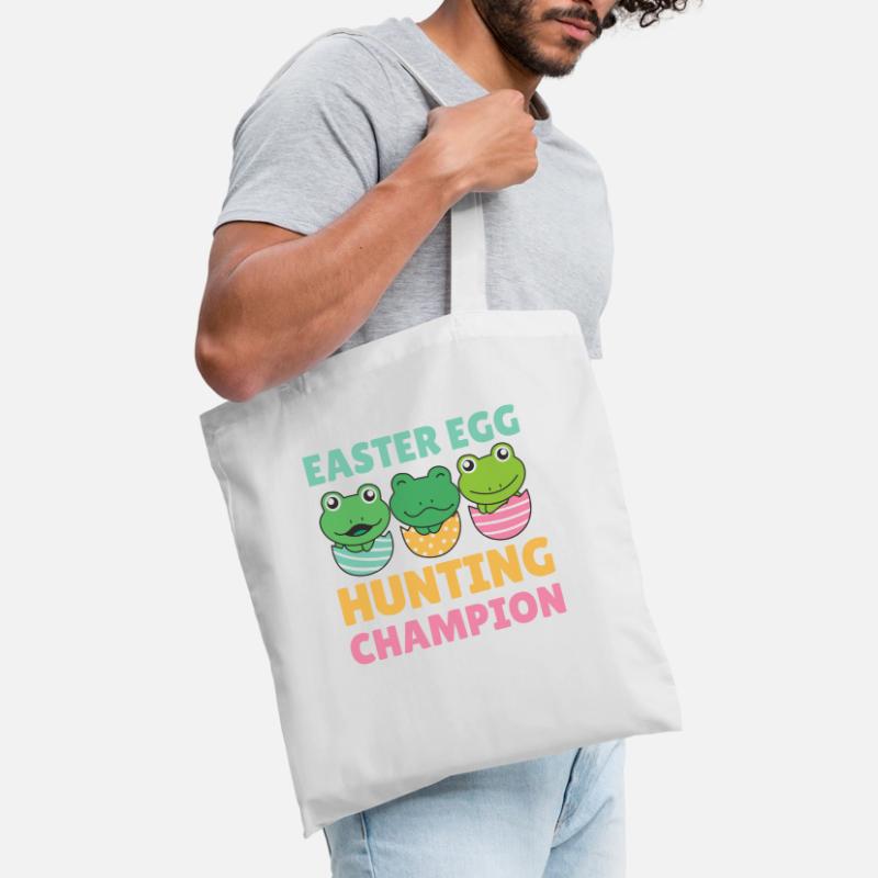 Cute Frogs for Easter with Easter Frog Eggs Tote Bag