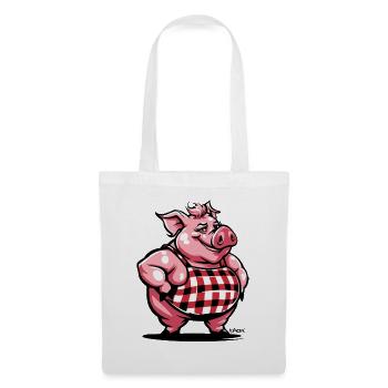 Fat Mom, Cook Kitchen Pig - Tote Bag - white - Front