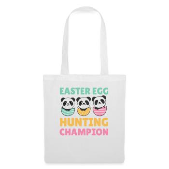 süße Pandas zu Ostern mit Ostereiern Panda - Stoffbeutel - Weiß - Vorne