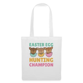 cerf mignon pour Pâques avec des œufs de Pâques cerf - Sac en tissu - blanc - Devant