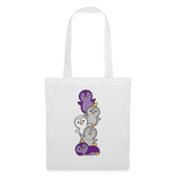 grisdrapeau sexuel fierté lgbtq mignon pingouin - Sac en tissu - blanc - Devant